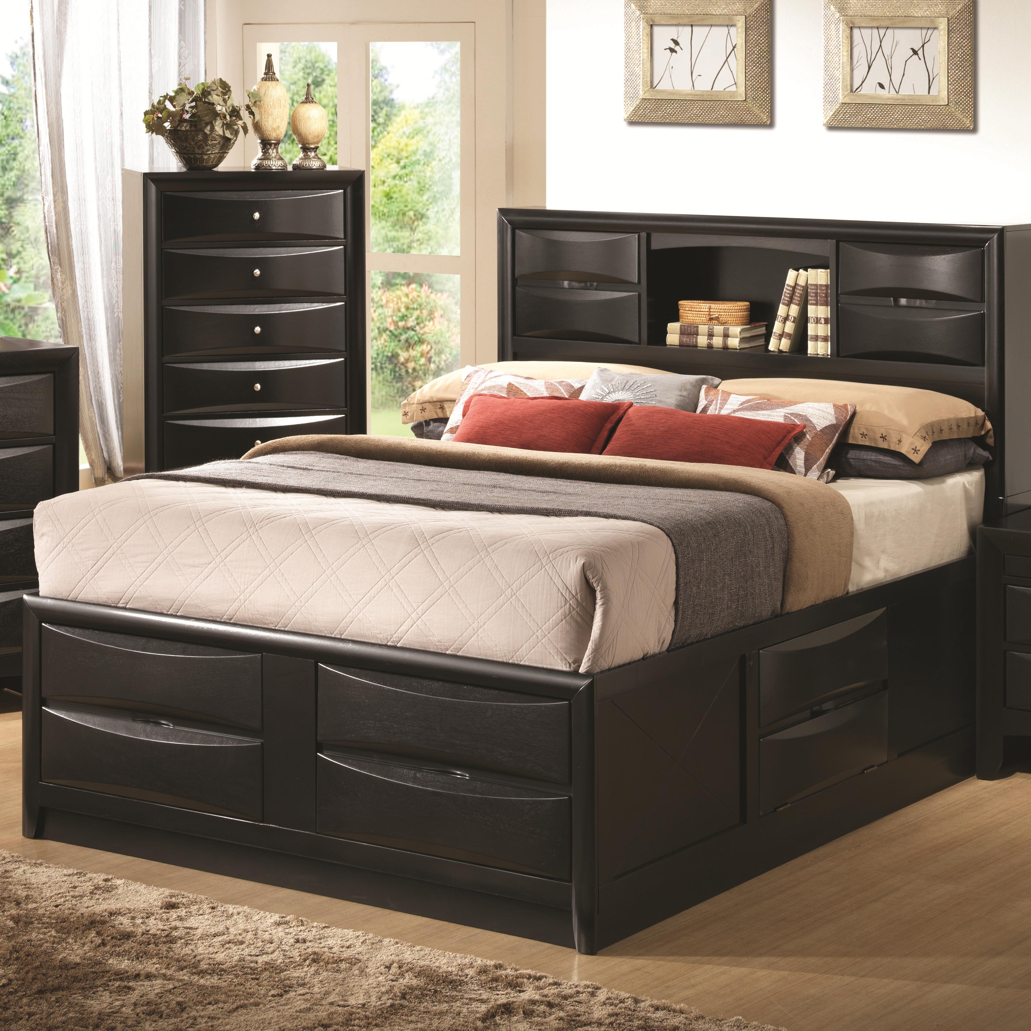 Coaster #202701Q Briana Black Bookcase Storage Bed ...