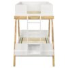# 460572 Frankie Wood Twin Over Twin Bunk Bed White and Natural - Image 3