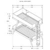 # 460572 Frankie Wood Twin Over Twin Bunk Bed White and Natural - Image 5