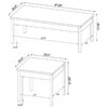 Stacie#709950 3-piece Coffee Table Set Distressed Pine and White - Image 5