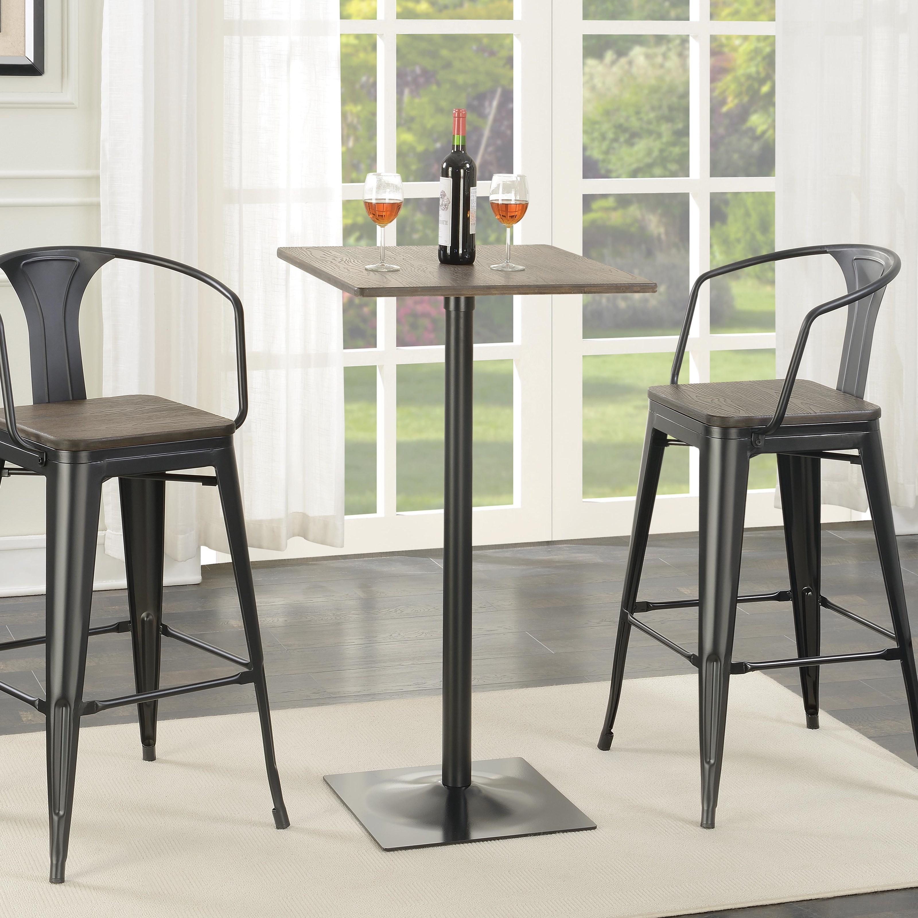 Coaster 100730 Industrial Metal Bar Height Table And Stools Curley S Furniture Store Des Moines Iowa