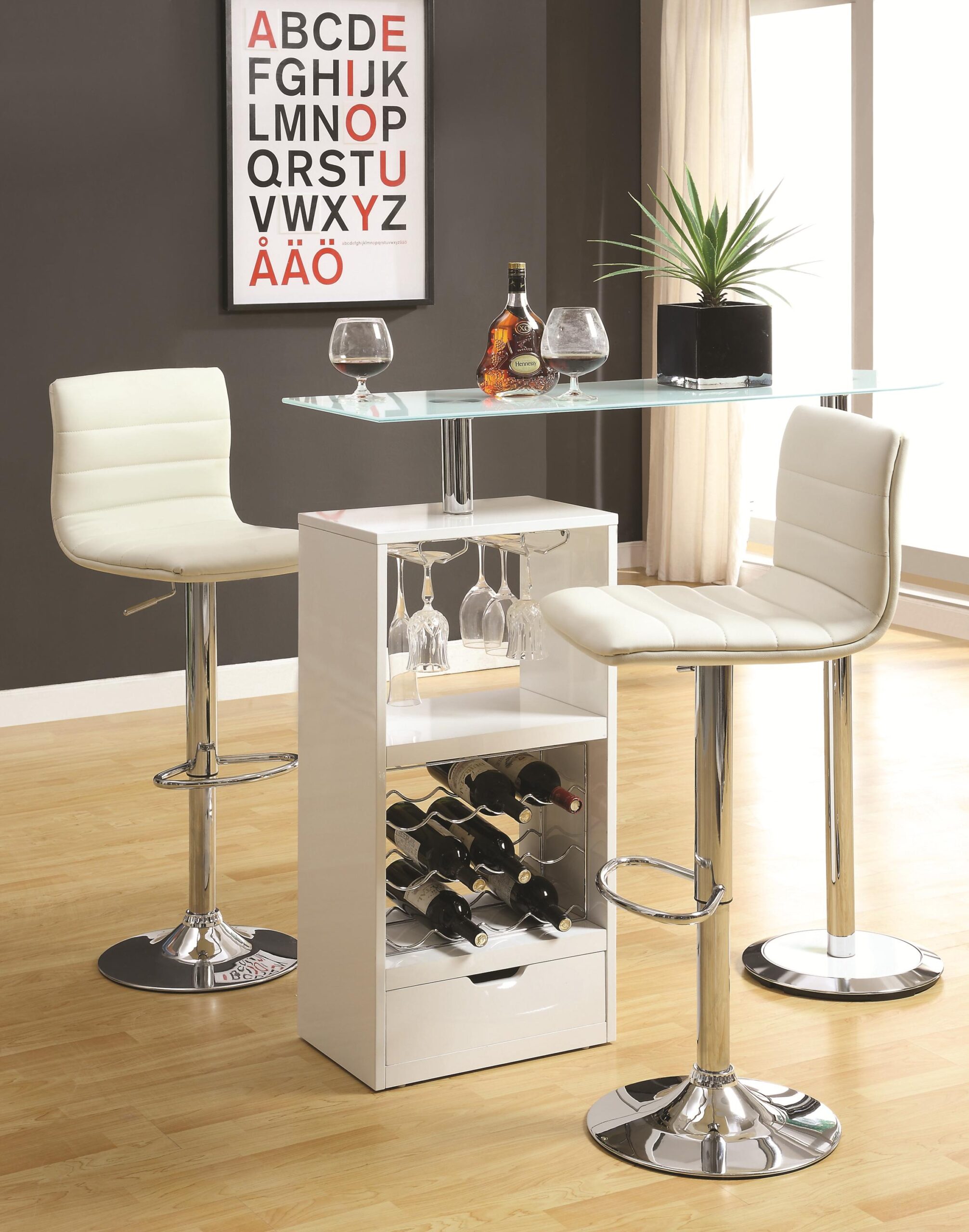 White gloss bar table and stools new arrivals