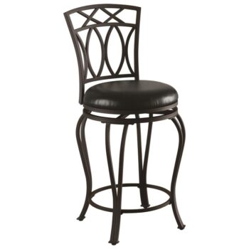 Bar Stools Curley S Furniture, Buckner 29 Casual Metal Bar Stool With Faux Leather Swivel Seat