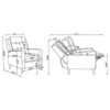 Davidson Tufted Push Back Recliner #609566 - Image 5