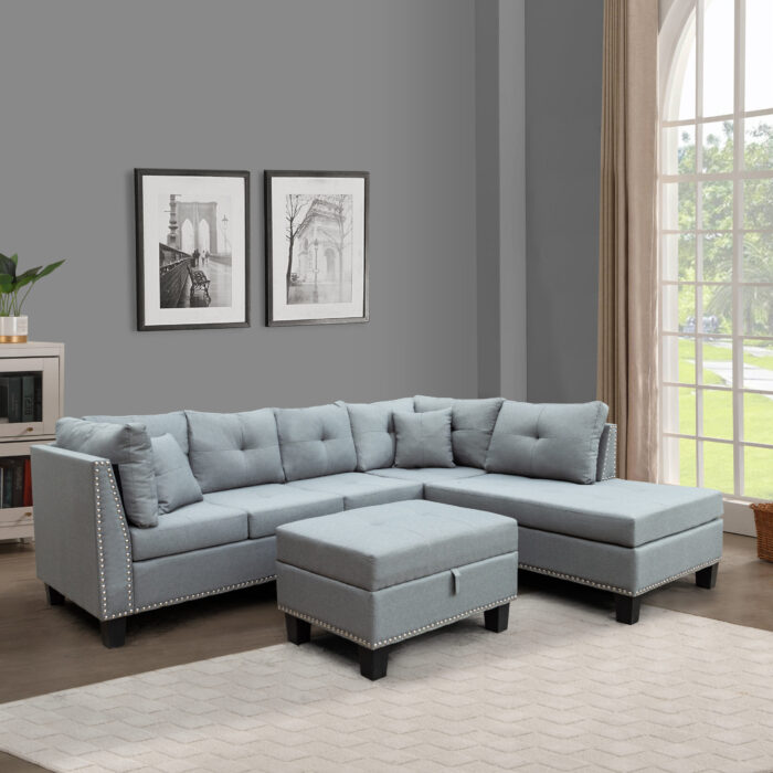 #U380 Sectional Light Grey