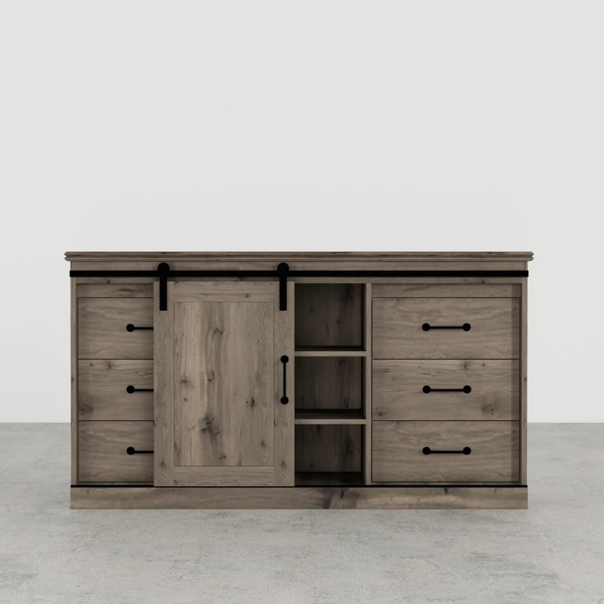 Perdue 60627 TV Media Console Weathered Gray Ash Curley's Furniture