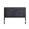 Metal Trim Upholstered Headboard (Navy)