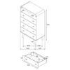 Robyn 5-drawer Chest #225095 - Image 6