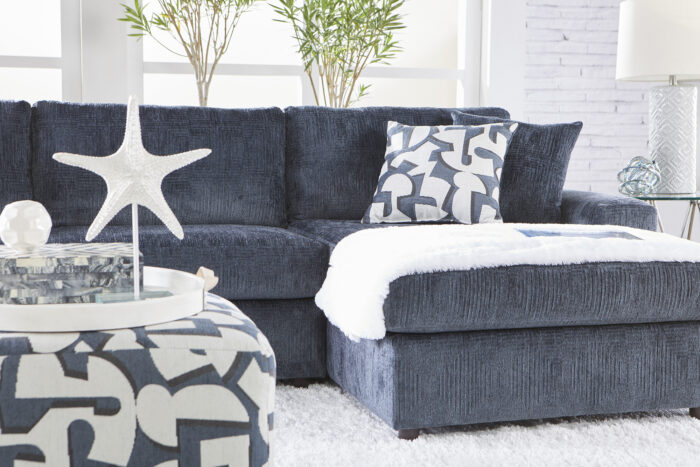 Hughes #14600 Sectional (Jackson Indigo) - Image 2