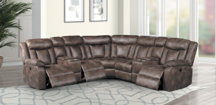3pc. Manual Motion Sectional #U158 - Image 2