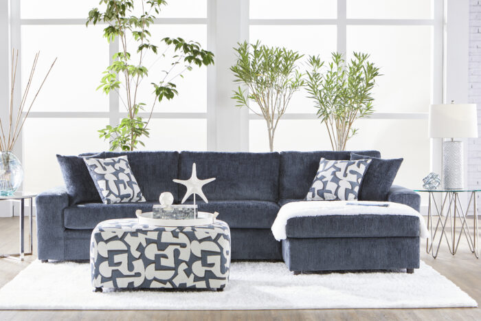 Hughes #14600 Sectional (Jackson Indigo) - Image 4