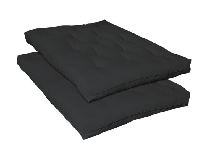 7.5-inch Deluxe Innerspring Futon Pad Black