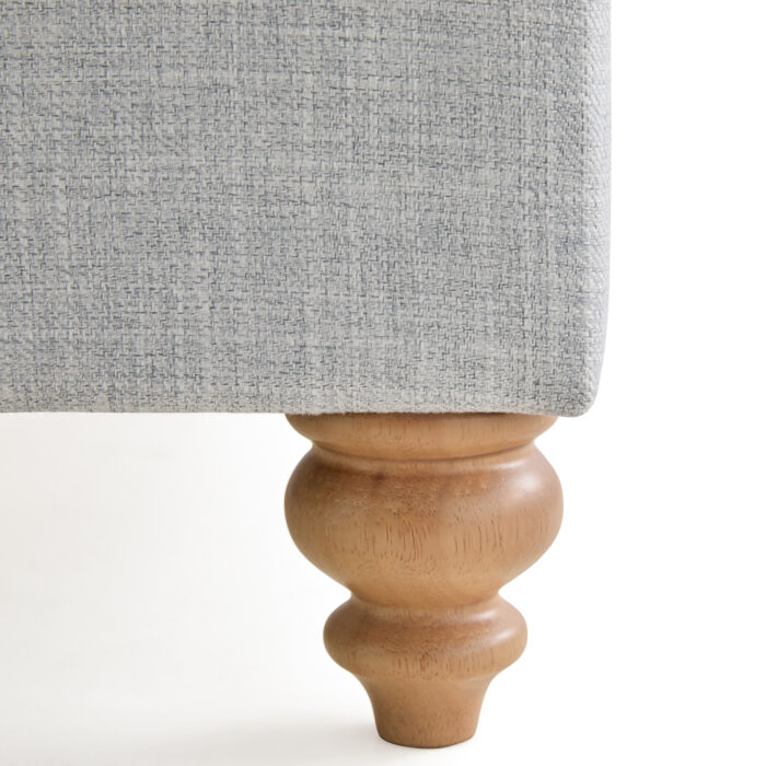 Light Grey Tufted Upholstered Bed - Image 3